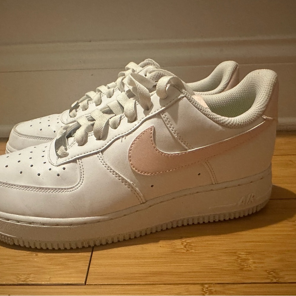 White and Pink Sneakers